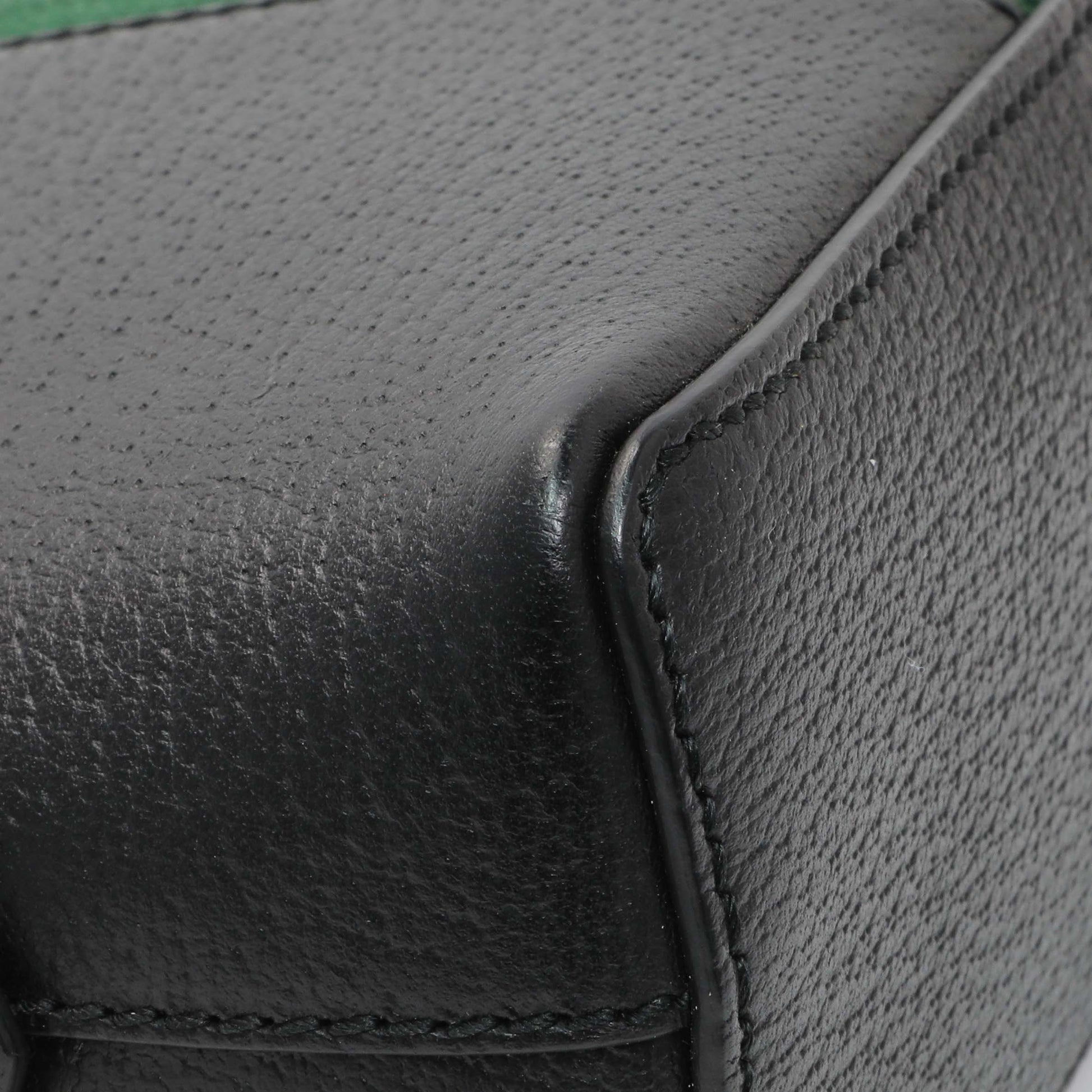 Exclusive Gucci Black Calfskin GG Web Small Dome Shoulder Bag — Top View