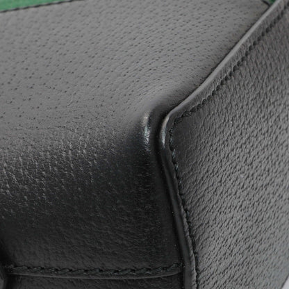 Exclusive Gucci Black Calfskin GG Web Small Dome Shoulder Bag — Top View