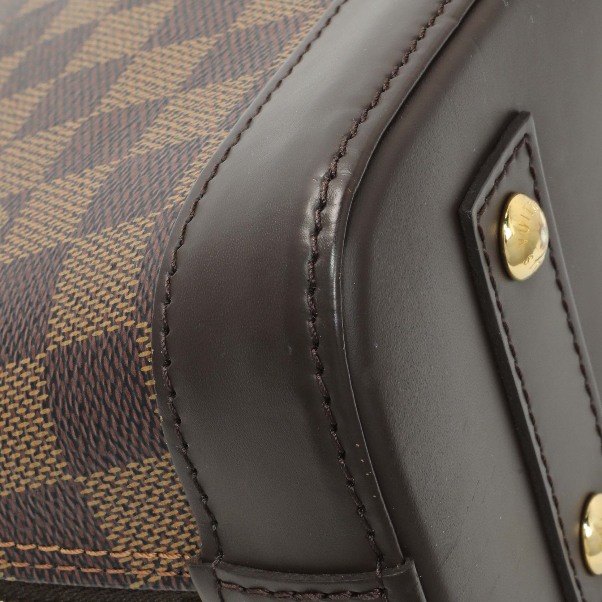Exclusive Louis Vuitton Damier Ebene Alma BB — Top View