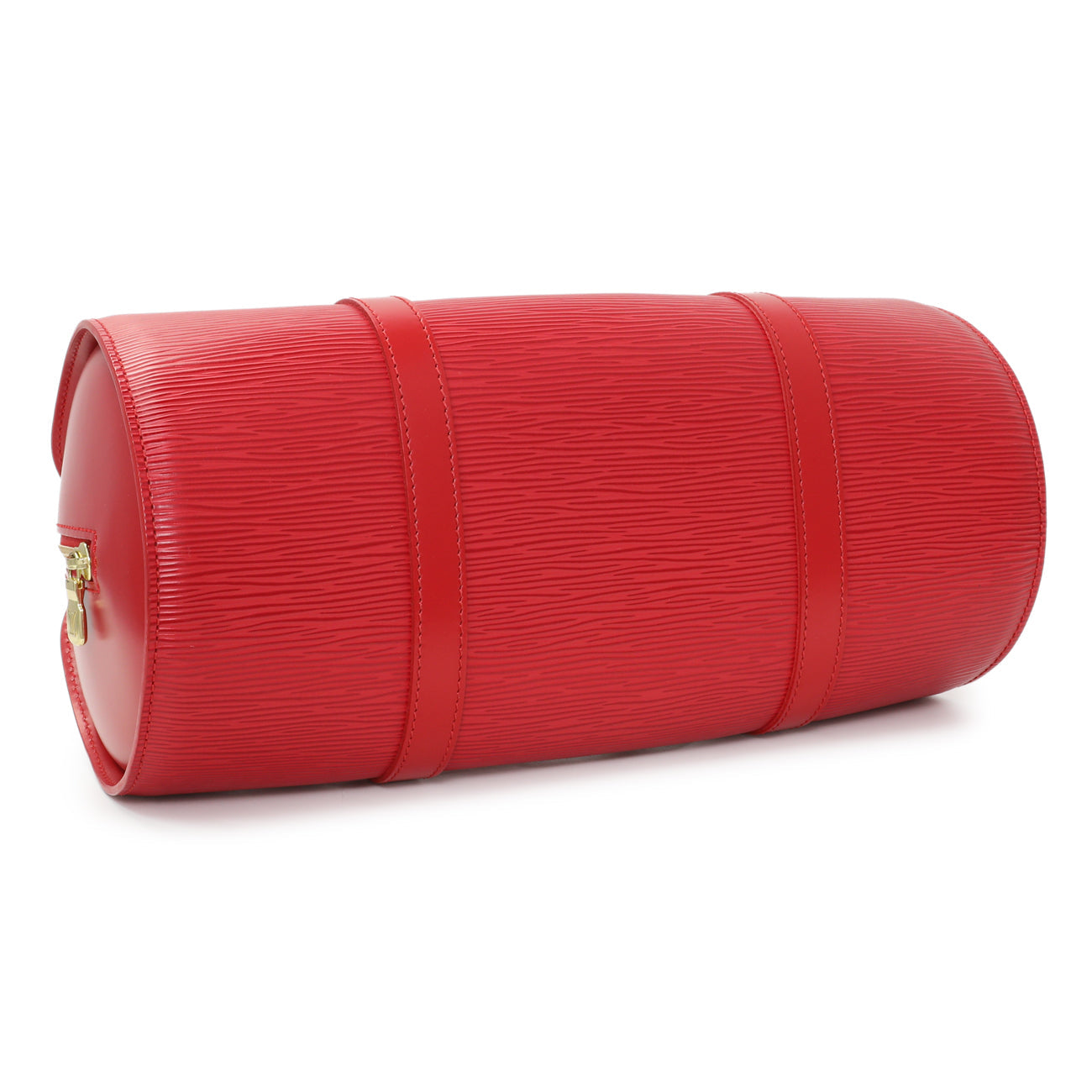 Exclusive Louis Vuitton Red Epi Soufflot w/ Pouch — Back View