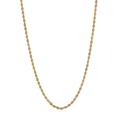 Exclusive 10K Yellow Gold Rope Chain — Front View