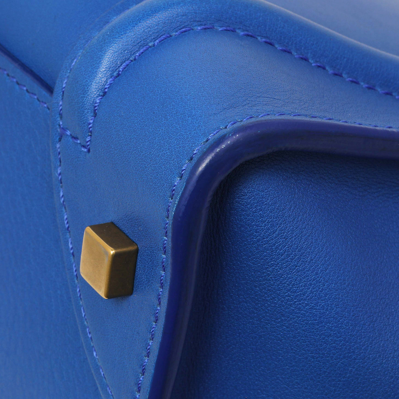 Exclusive Celine Blue Smooth Calfskin Mini Luggage Tote — Alternate View 7