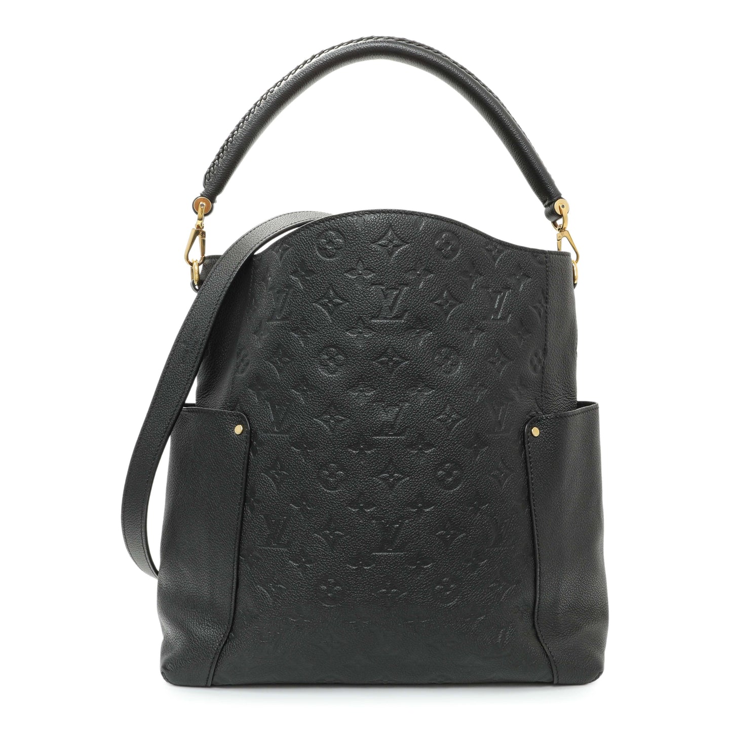 Exclusive Louis Vuitton Black Empreinte Bagatelle — Front View