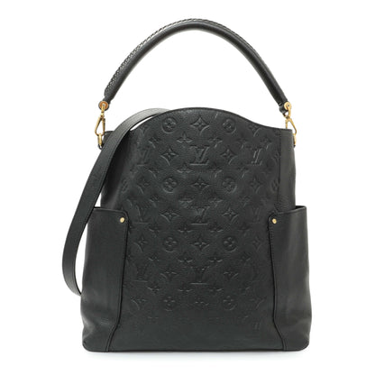 Exclusive Louis Vuitton Black Empreinte Bagatelle — Front View