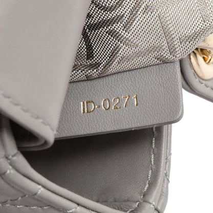 Exclusive Christian Dior Grey Lambskin Cannage Small My ABCDior Lady Dior — Lifestyle View