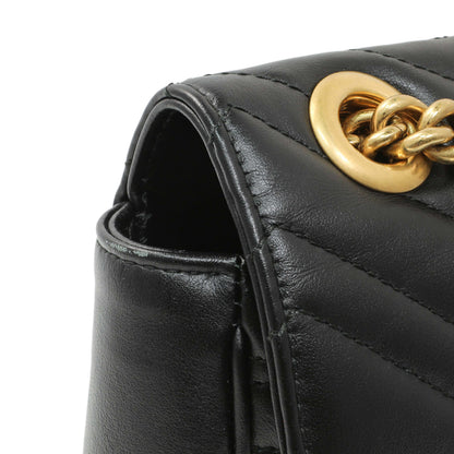Exclusive Gucci Black Calfskin Matelasse Small GG Marmont Shoulder Bag — Alternate View 11