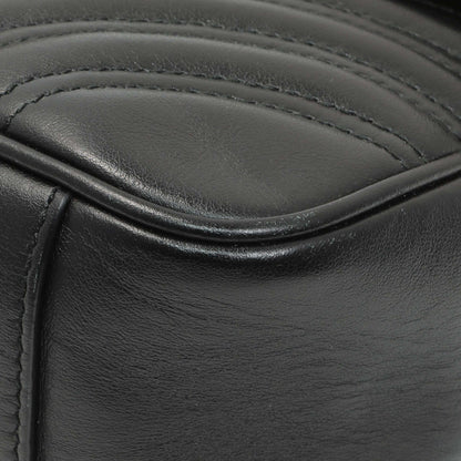 Exclusive Gucci Black Calfskin Matelasse Small GG Marmont Shoulder Bag — Detail View