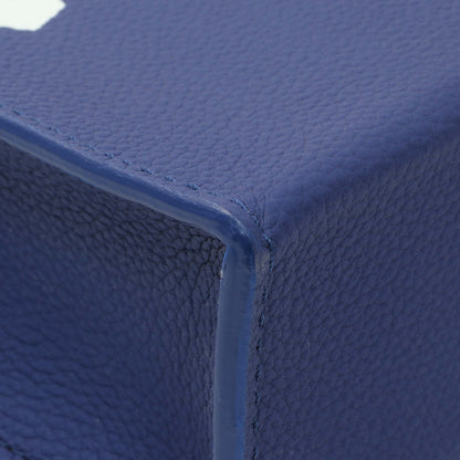 Exclusive Louis Vuitton Blue Calfskin Virgil Abloh Sac Plat XS — Top View