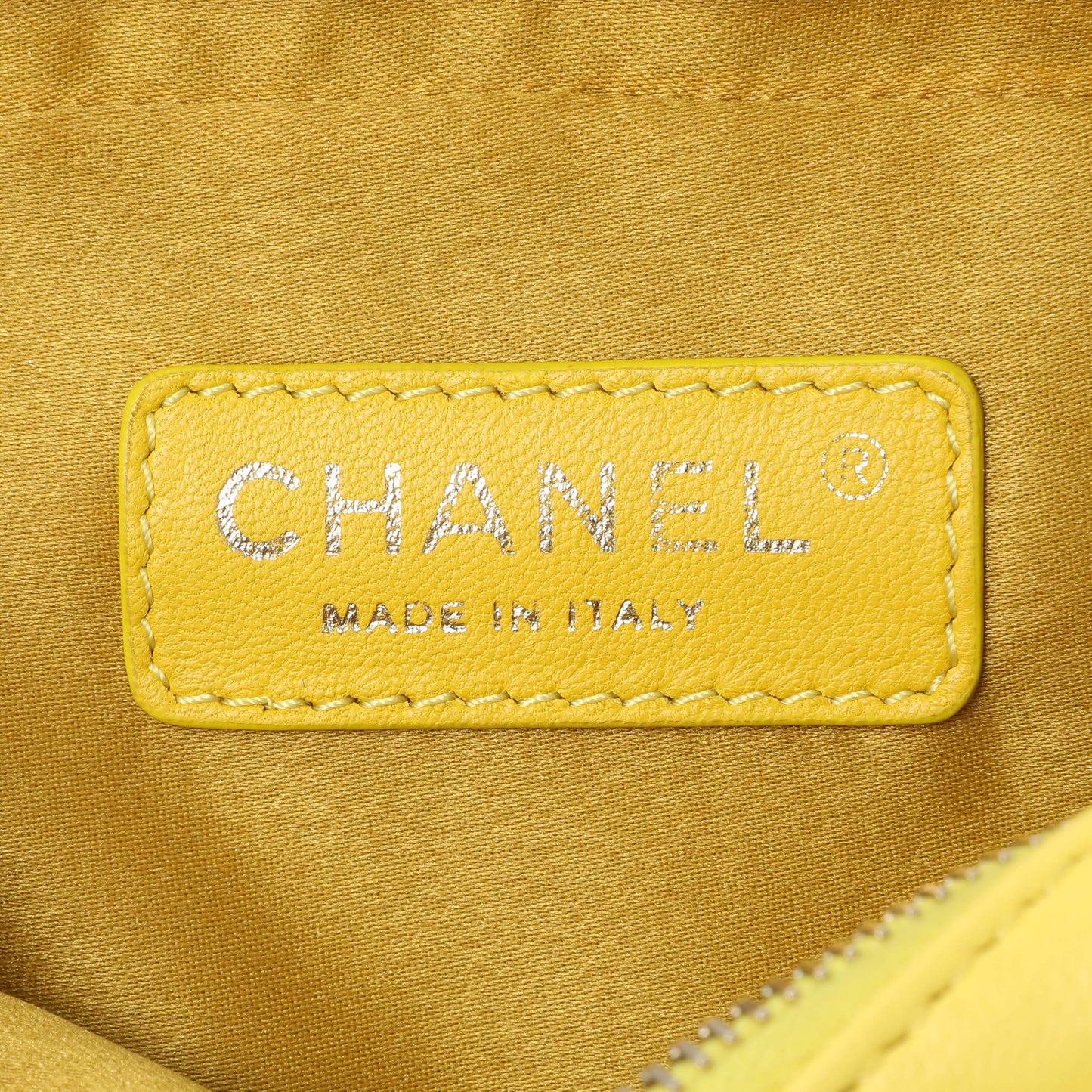 Exclusive Chanel Yellow Quilted Calfskin Mini Chain Flap — Alternate View 12