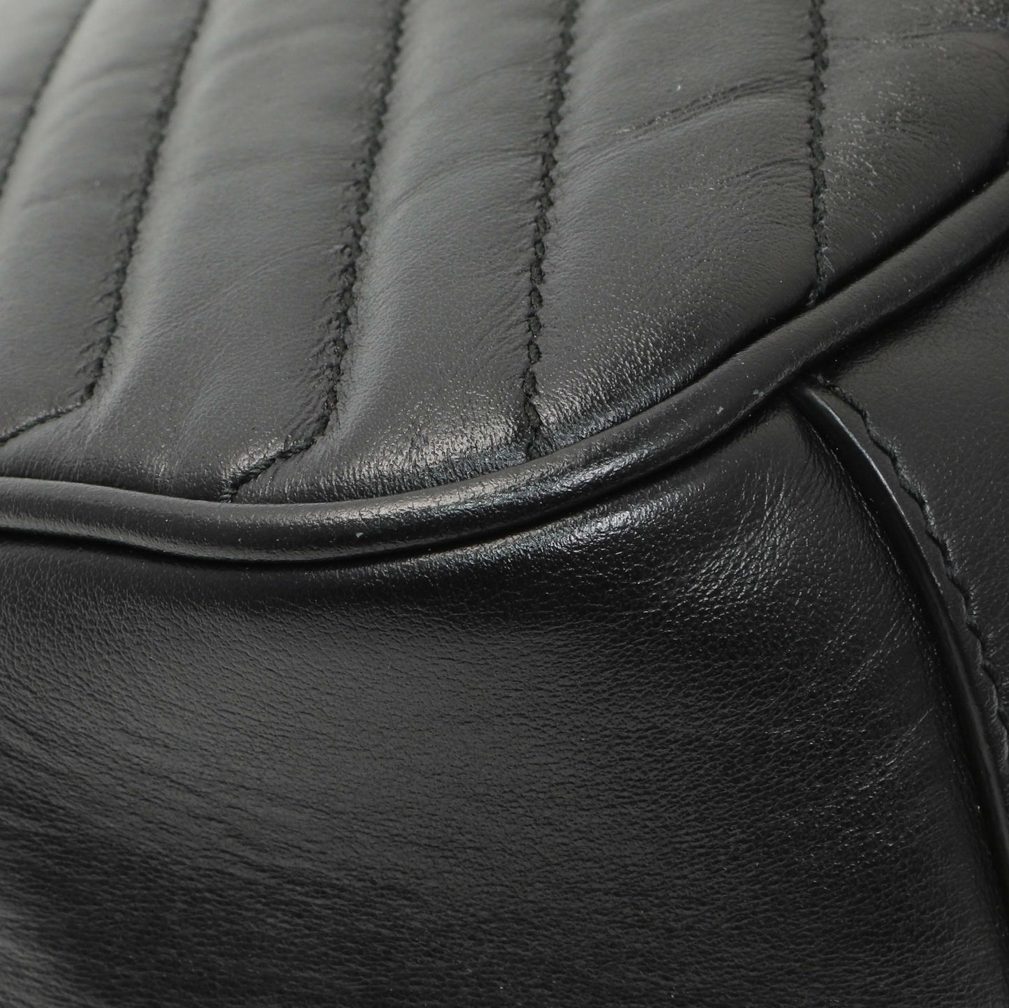 Exclusive Gucci Black Calfskin Matelasse Small GG Marmont Shoulder Bag — Lifestyle View
