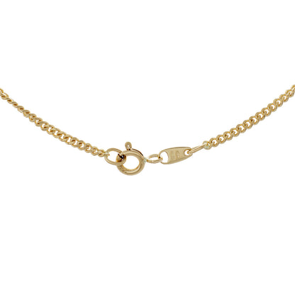 Exclusive 18K Yellow Gold Curb Link Chain — Side View