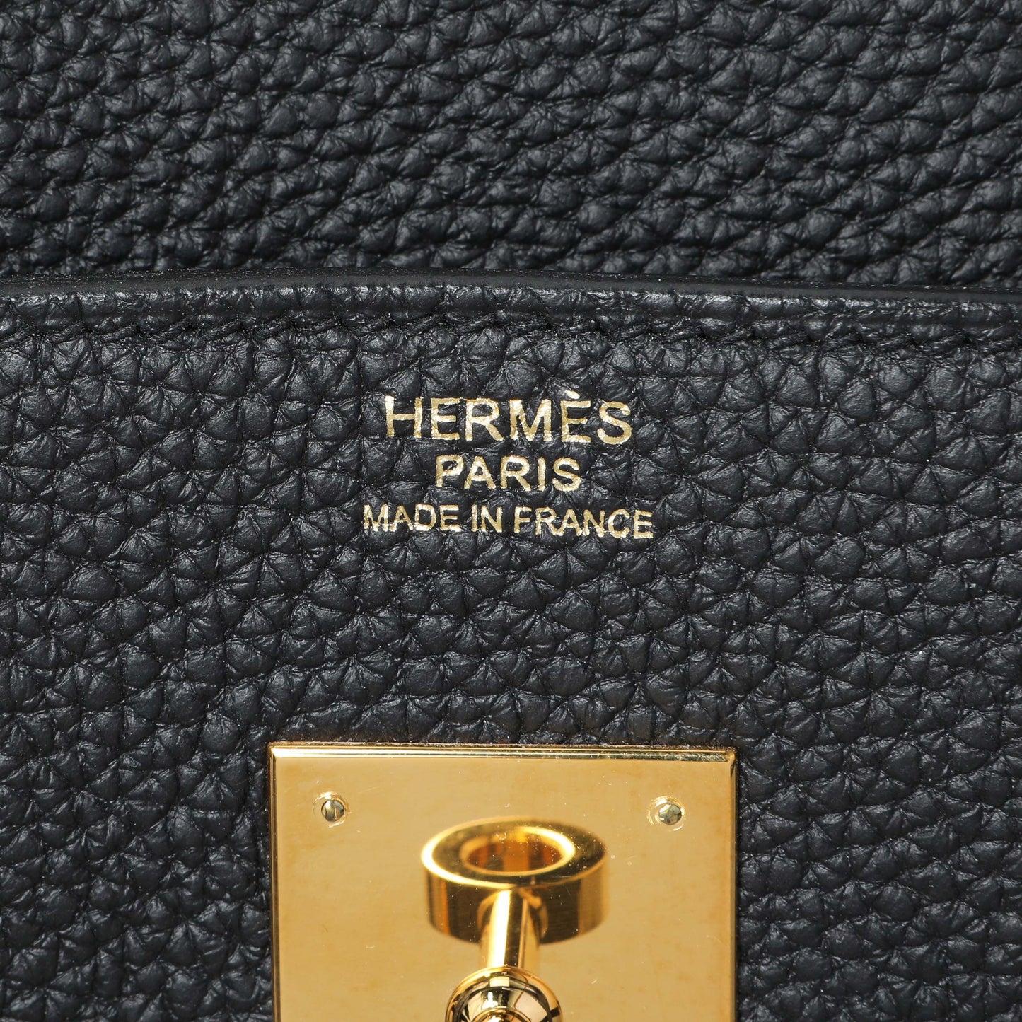 Exclusive Hermes Black Togo Birkin 30 — Detail View