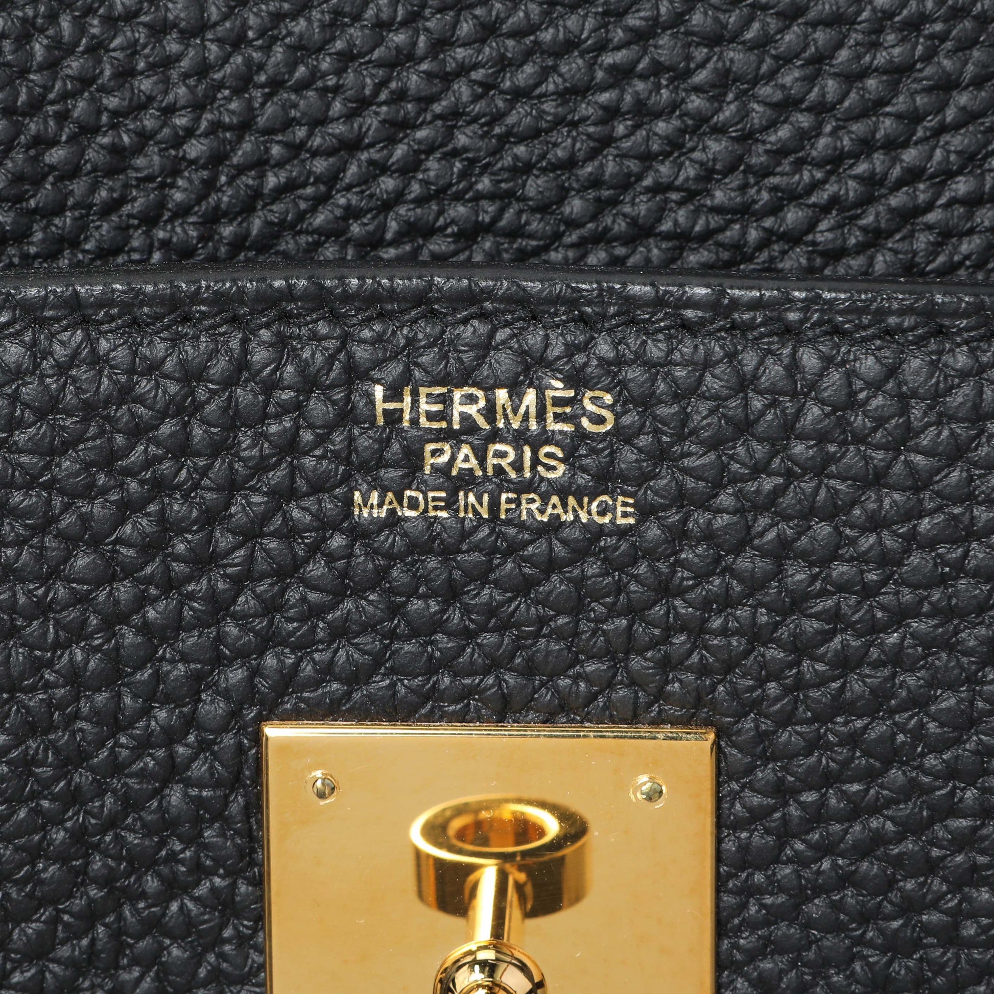 Exclusive Hermes Black Togo Birkin 30 — Detail View