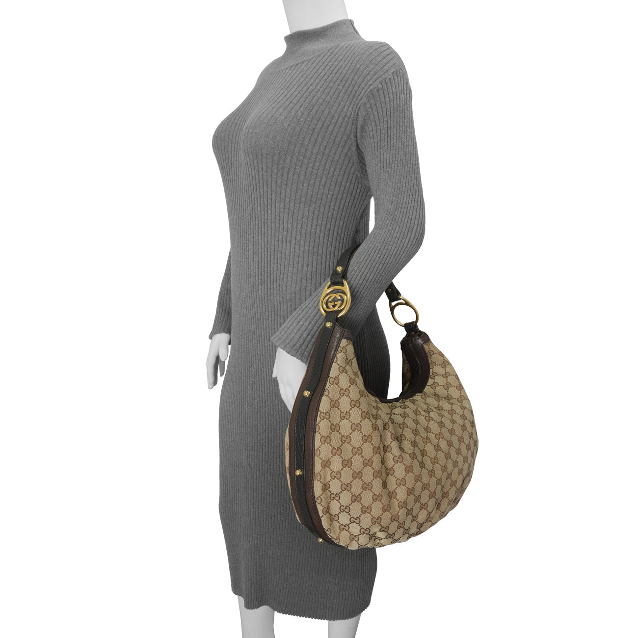 Exclusive Gucci Monogram Medium Interlocking GG Hobo — Alternate View 8