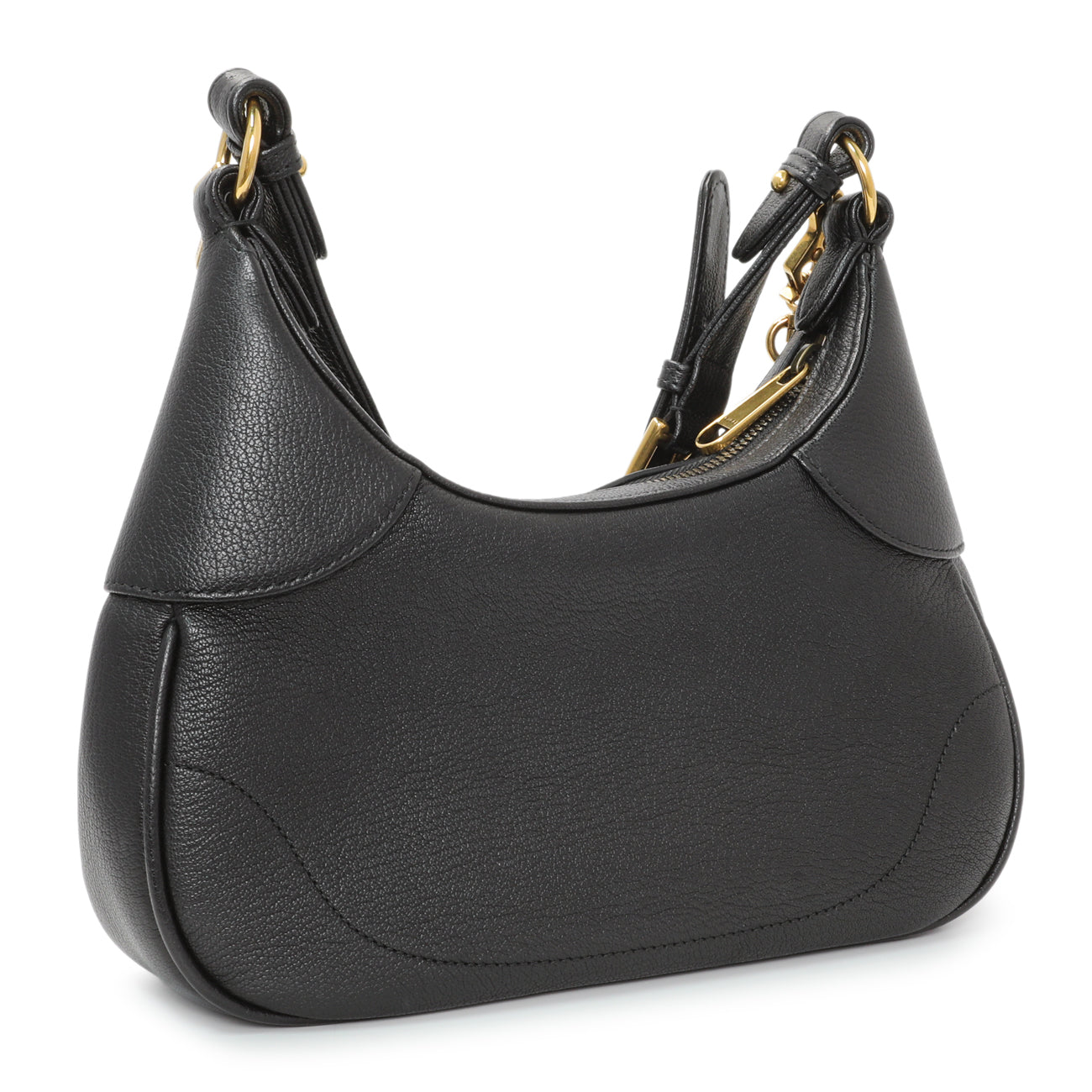 Exclusive Gucci Black Goatskin Small Aphrodite Shoulder Bag — Side View