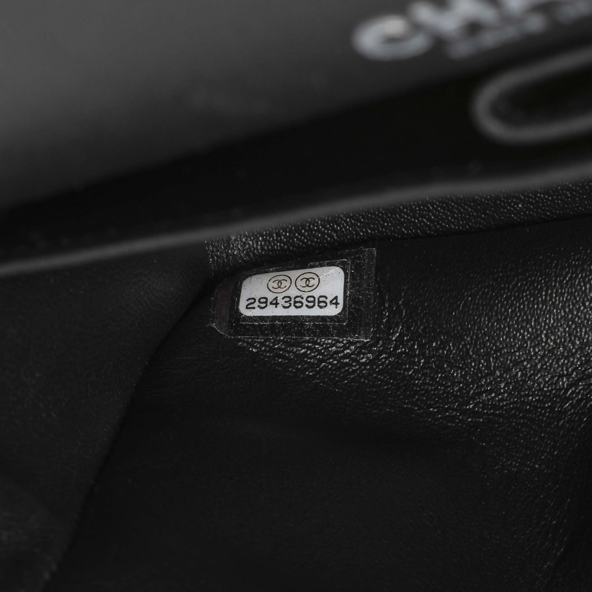 Exclusive Chanel Black Pink Quilted Patent Medium Classic Double Flap — Lifestyle View