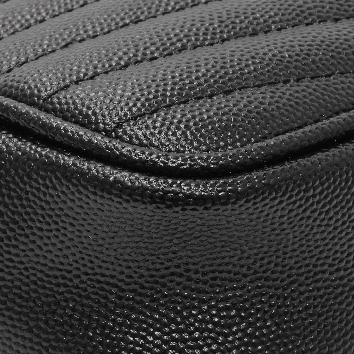 Exclusive Saint Laurent Black Grain De Poudre Matelasse Monogram Mini Lou Camera Bag — Lifestyle View