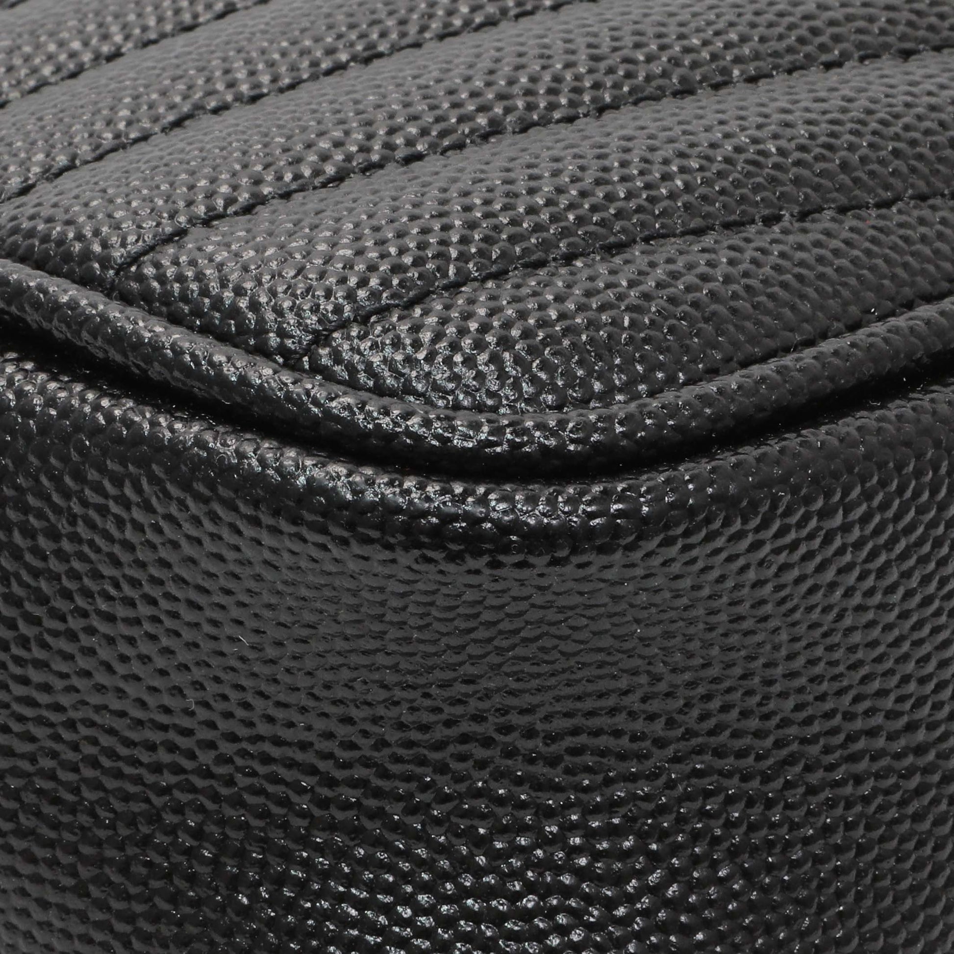 Exclusive Saint Laurent Black Grain De Poudre Matelasse Monogram Mini Lou Camera Bag — Lifestyle View