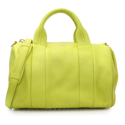 Exclusive Alexander Wang Lime Green Pebbled Lambskin Rocco — Front View