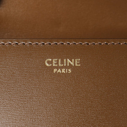 Exclusive Celine Camel Box Calfskin Small Classic Box Flap Bag — Detail View