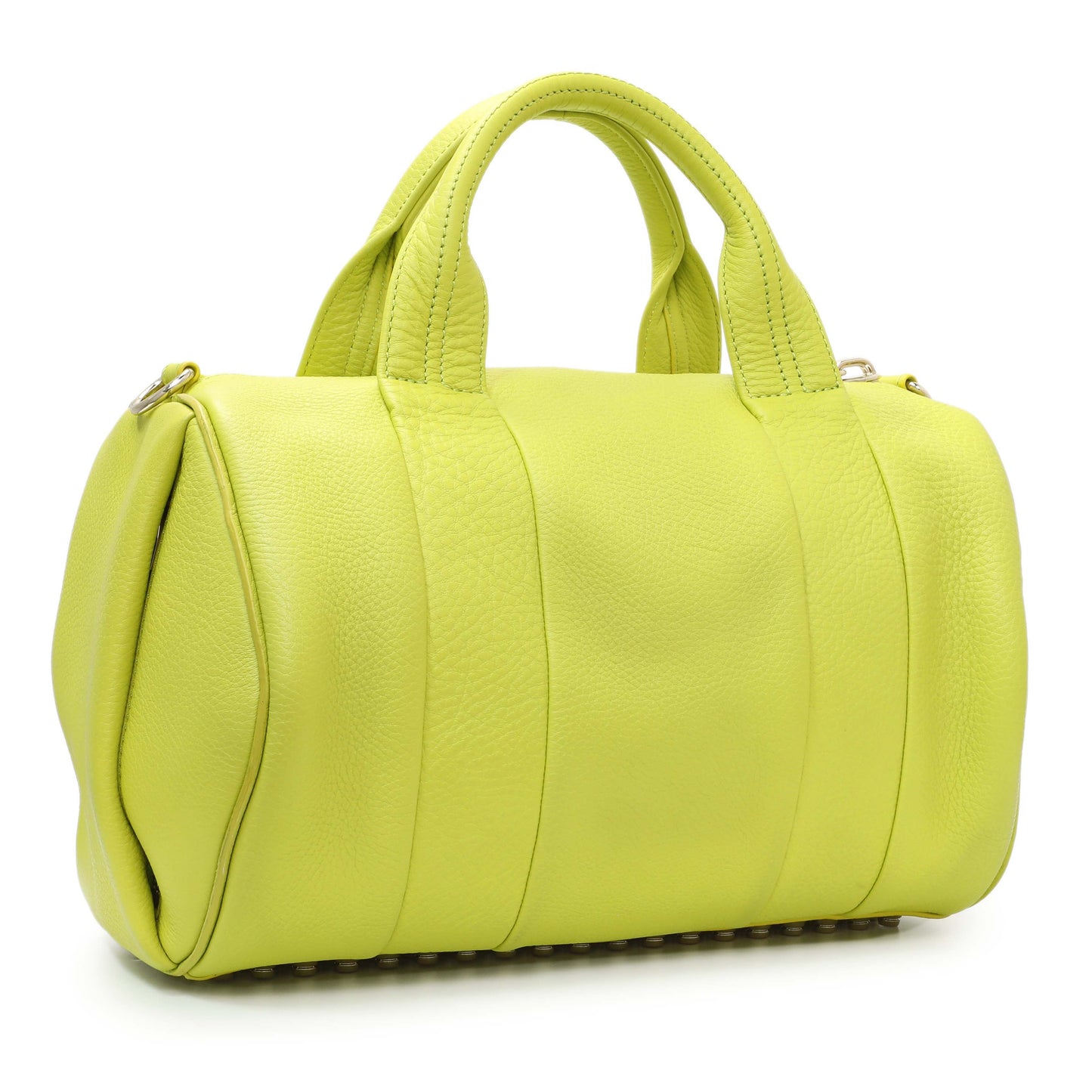 Exclusive Alexander Wang Lime Green Pebbled Lambskin Rocco — Side View