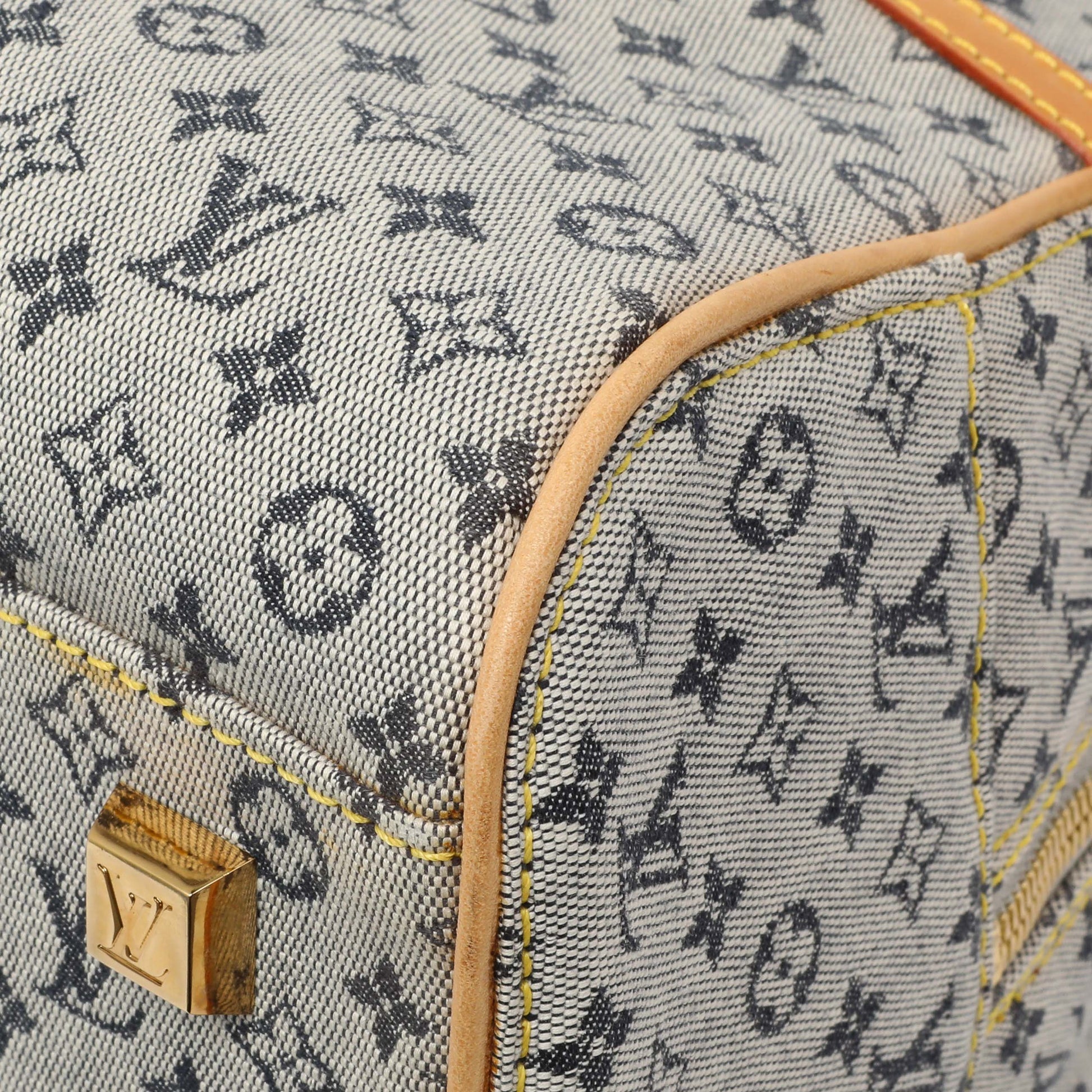 Exclusive Louis Vuitton Blue Mini Monogram Marie — Detail View