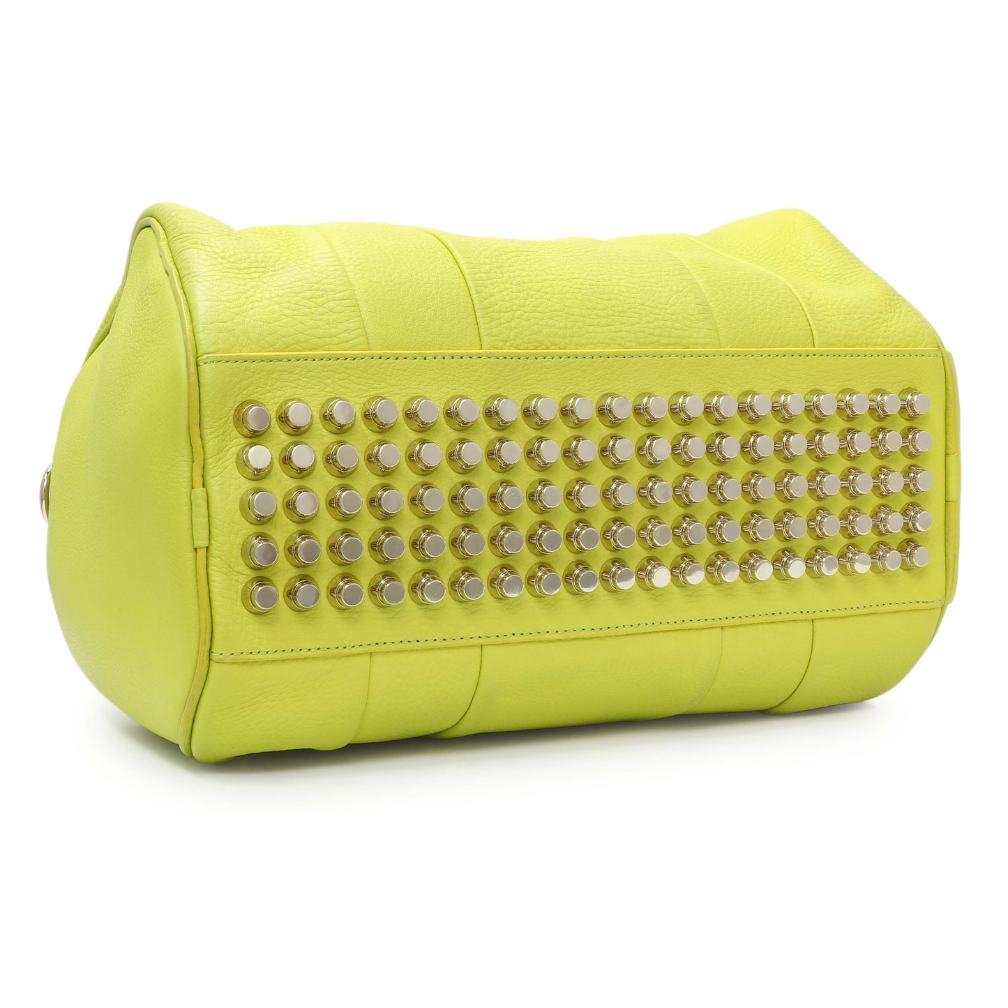 Exclusive Alexander Wang Lime Green Pebbled Lambskin Rocco — Back View