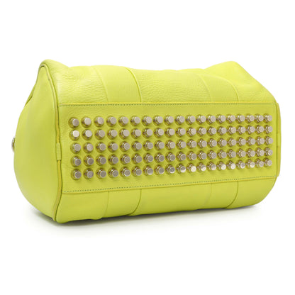 Exclusive Alexander Wang Lime Green Pebbled Lambskin Rocco — Back View