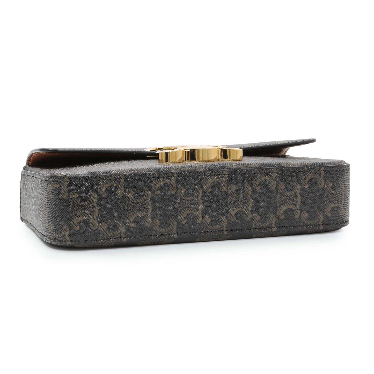 Exclusive Celine Triomphe Canvas Claude Chain Shoulder Bag — Back View