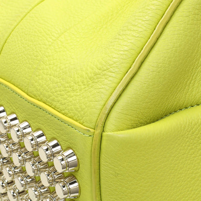 Exclusive Alexander Wang Lime Green Pebbled Lambskin Rocco — Detail View