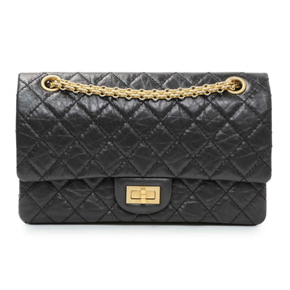 Exclusive Chanel Black Quilted Aged Calfskin 2.55 Reissue Flap 225 — Front View