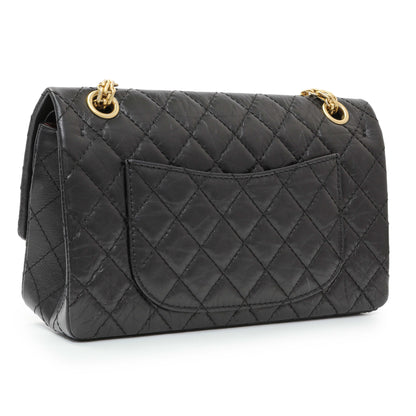 Exclusive Chanel Black Quilted Aged Calfskin 2.55 Reissue Flap 225 — Side View