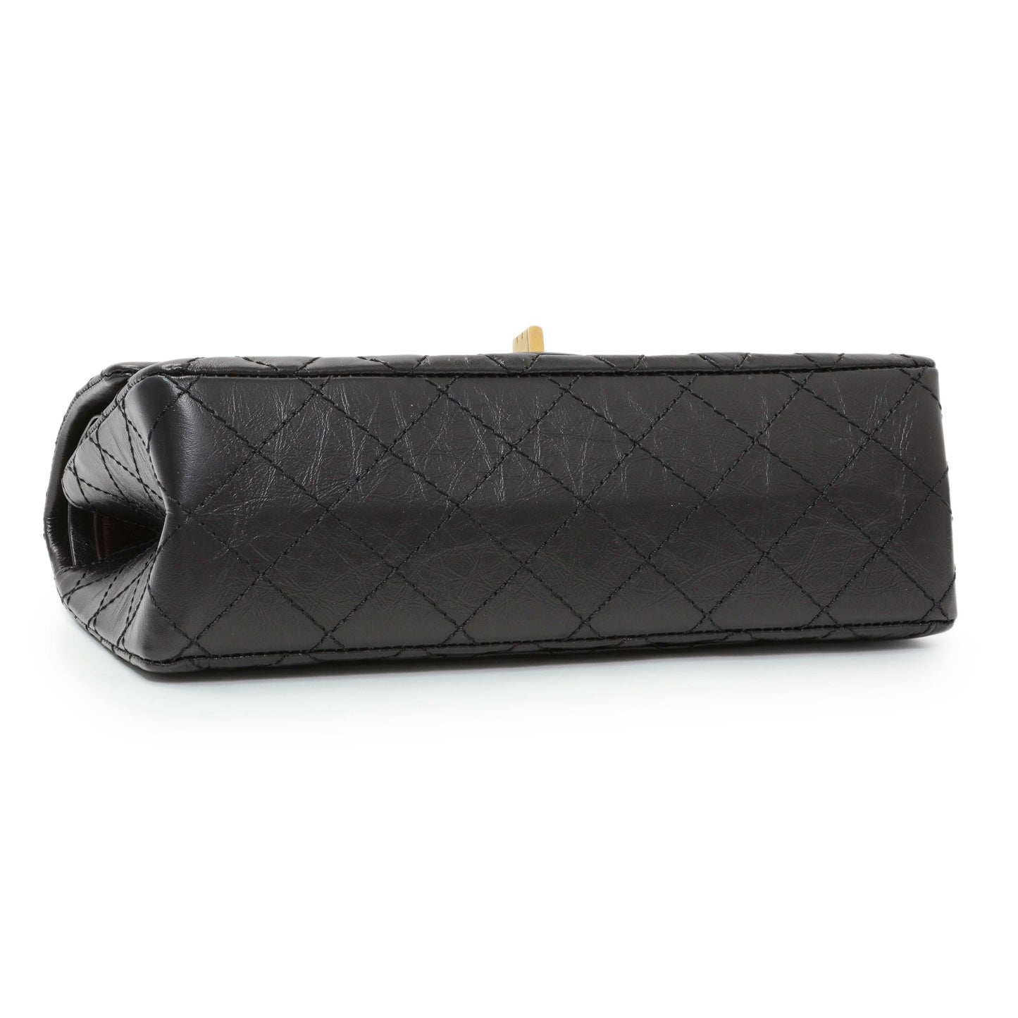 Exclusive Chanel Black Quilted Aged Calfskin 2.55 Reissue Flap 225 — Back View