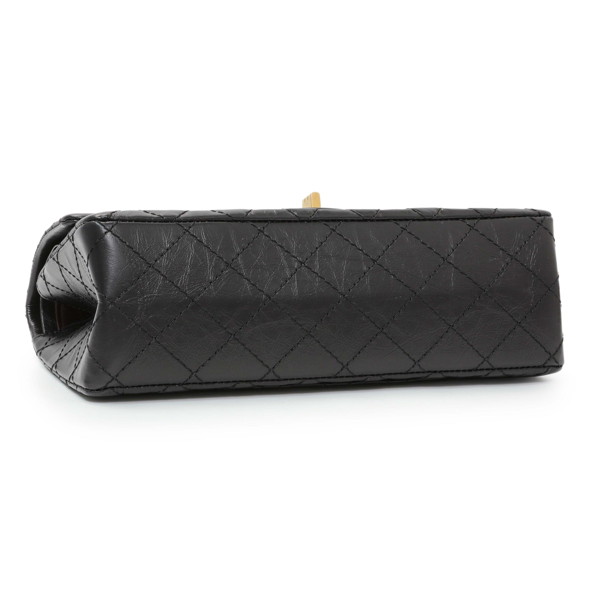 Exclusive Chanel Black Quilted Aged Calfskin 2.55 Reissue Flap 225 — Back View
