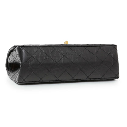 Exclusive Chanel Black Quilted Aged Calfskin 2.55 Reissue Flap 225 — Back View