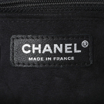 Exclusive Chanel Black Irridescent Calfskin Crystal CC Mini Flap — Detail View