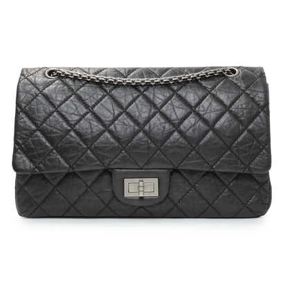 Exclusive Chanel Black Quilted Aged Calfskin 2.55 Reissue 227 Flap — Front View