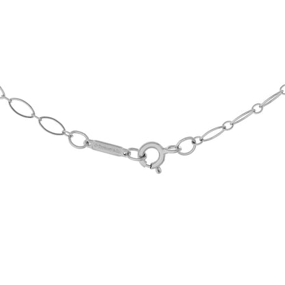 Exclusive Tiffany & Co. 18K White Gold Oval Link Chain Necklace — Side View