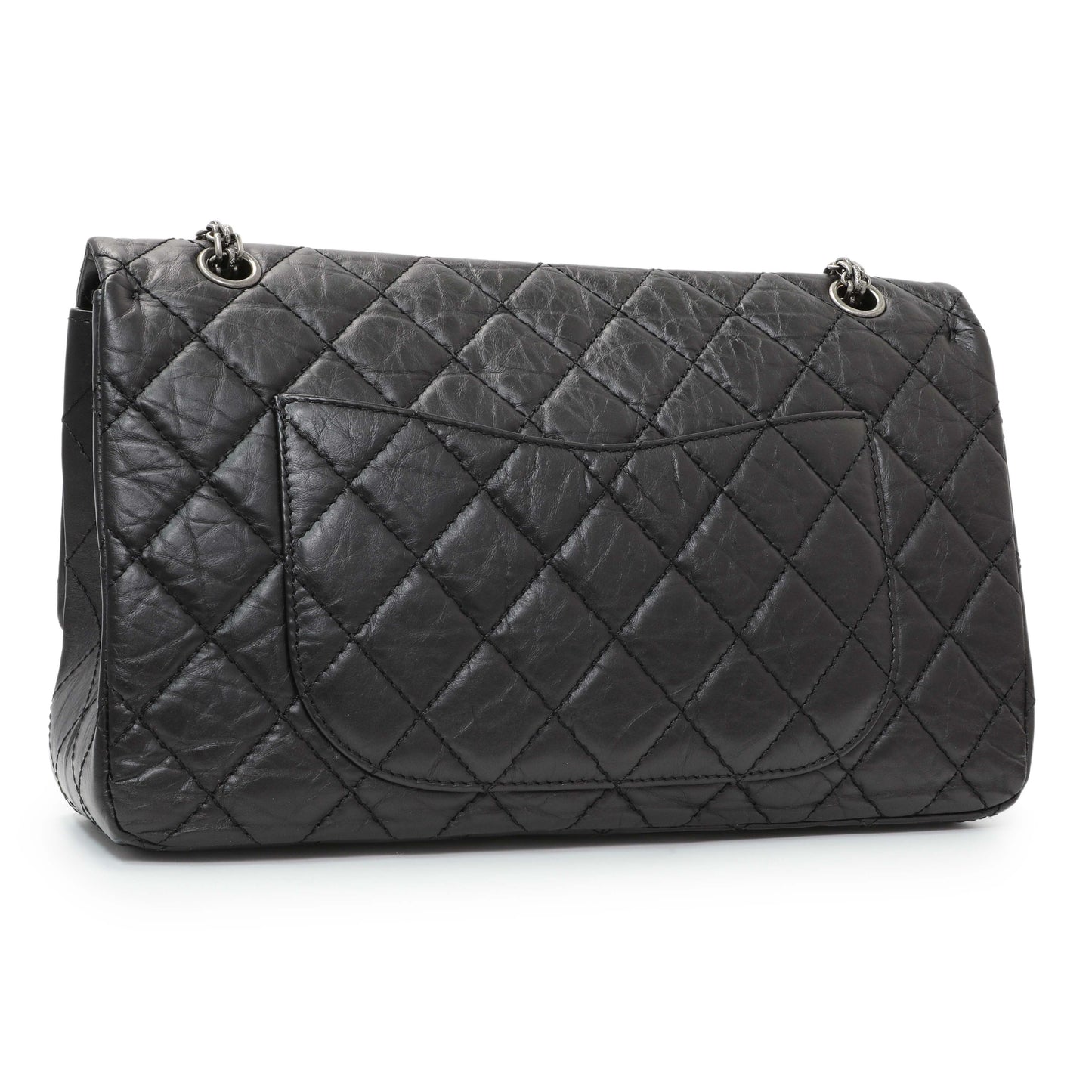 Exclusive Chanel Black Quilted Aged Calfskin 2.55 Reissue 227 Flap — Side View