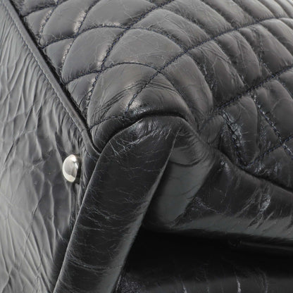 Exclusive Chanel Glazed Calfskin Quilted Large Mademoiselle Bowling Bag — Detail View