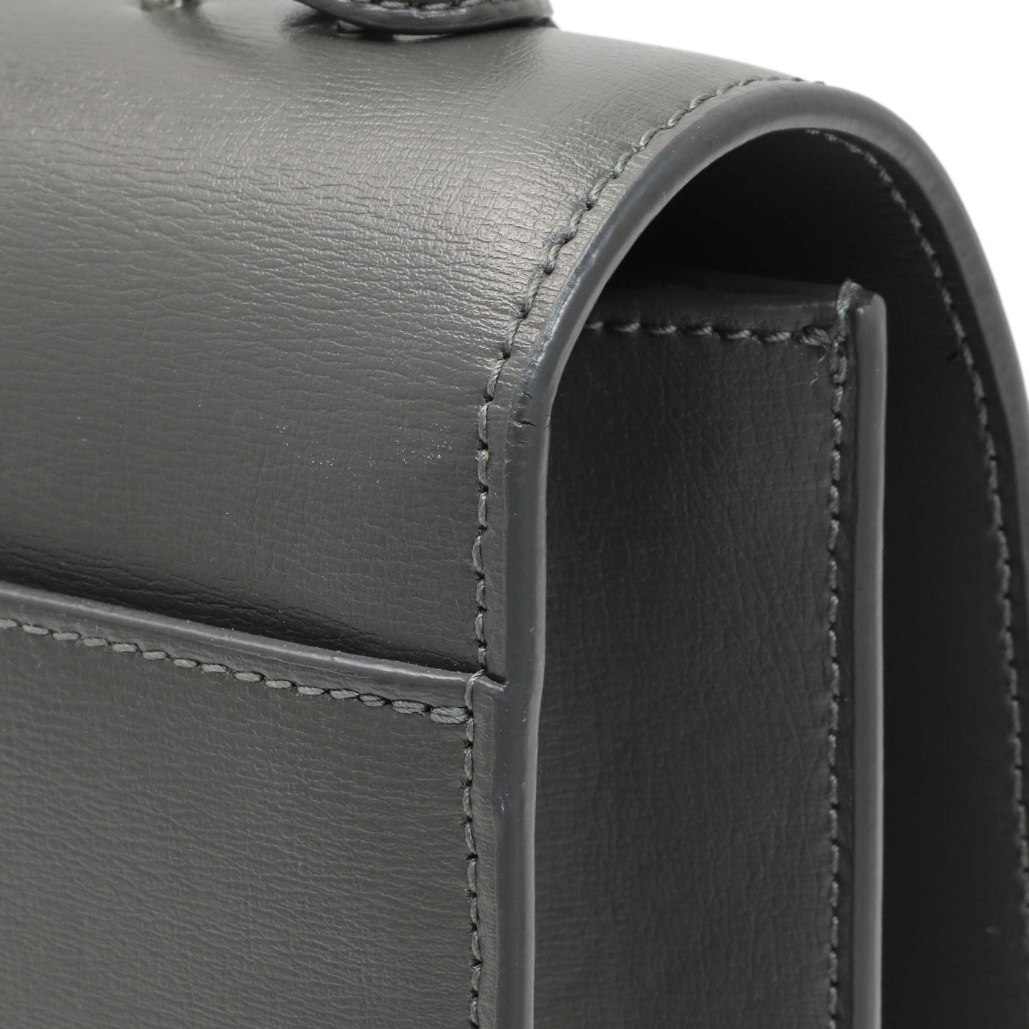 Exclusive Saint Laurent Grey Calfskin Medium Monogram Sunset — Alternate View 9