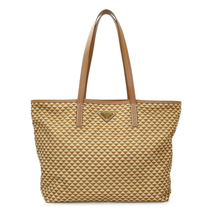Exclusive Prada Re-Nylon Saffiano Triangolo Symbole Shopping Tote — Front View