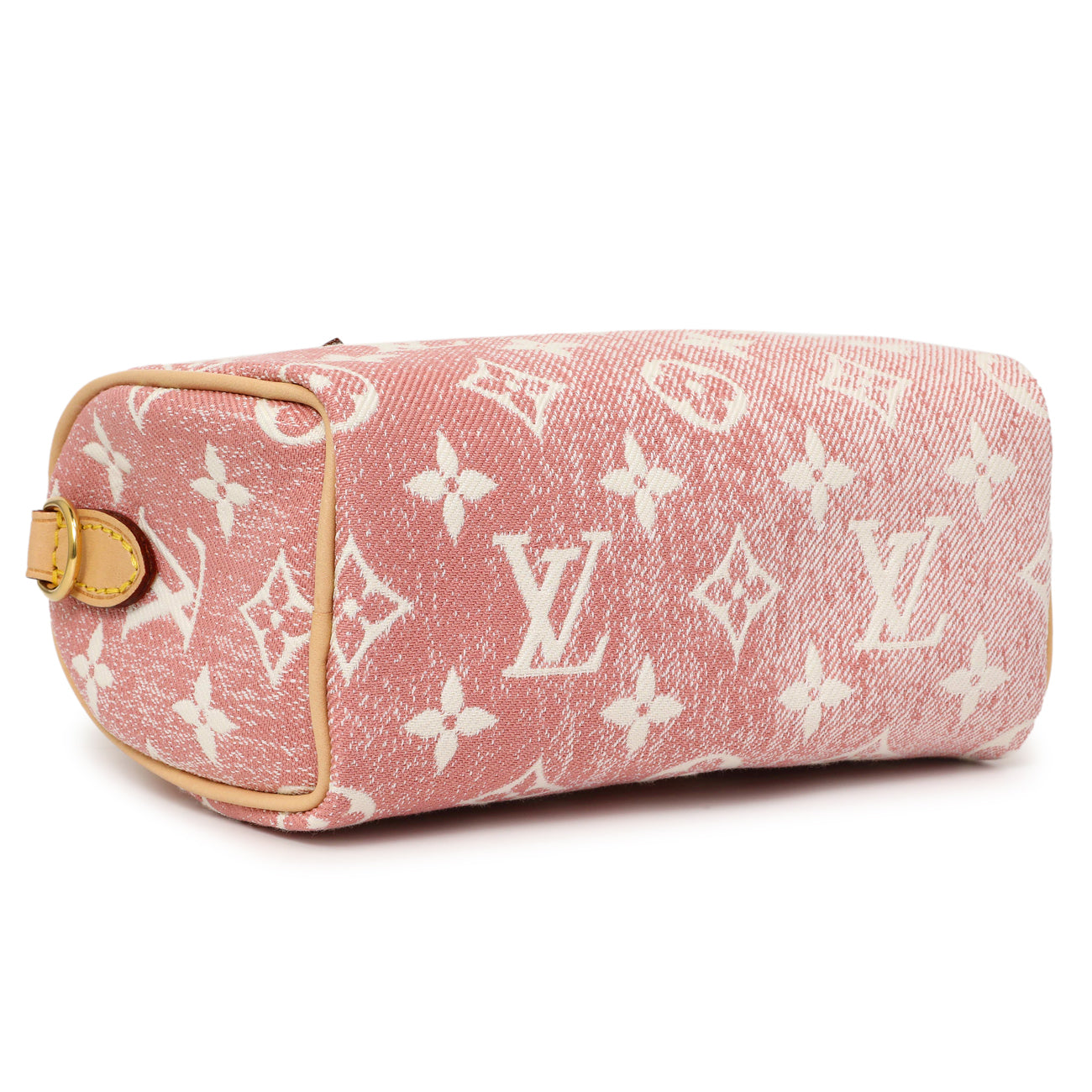 Exclusive Louis Vuitton Pink Monogram Denim Nano Speedy — Back View