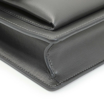 Exclusive Saint Laurent Grey Calfskin Medium Monogram Sunset — Top View