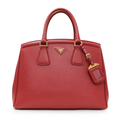 Exclusive Prada Red Saffiano Lux Parabole Tote — Front View