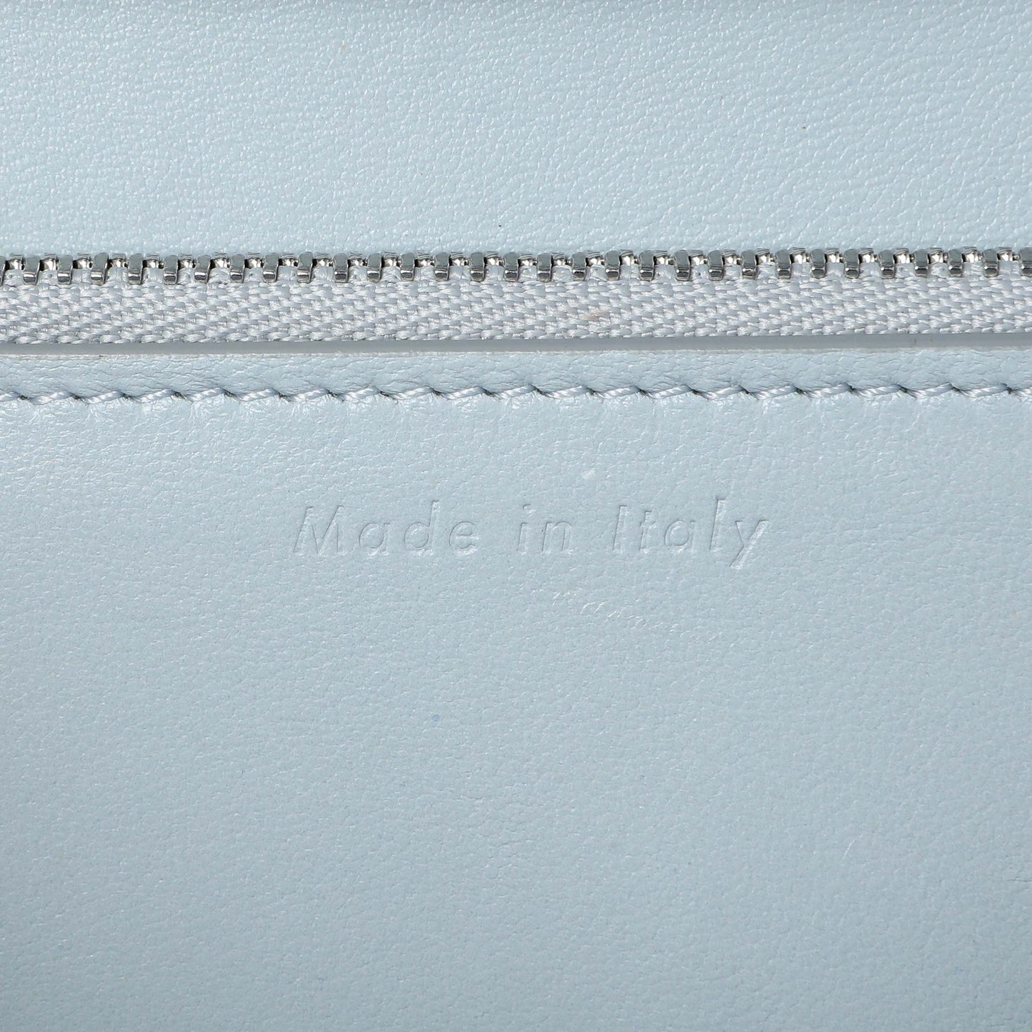Exclusive Celine Pale Blue Box Calfskin Medium Classic Flap — Lifestyle View