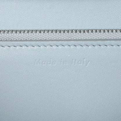 Exclusive Celine Pale Blue Box Calfskin Medium Classic Flap — Lifestyle View