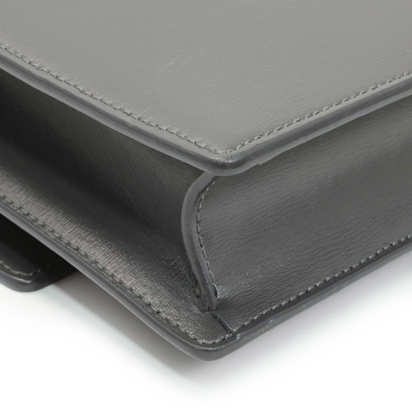 Exclusive Saint Laurent Grey Calfskin Medium Monogram Sunset — Lifestyle View