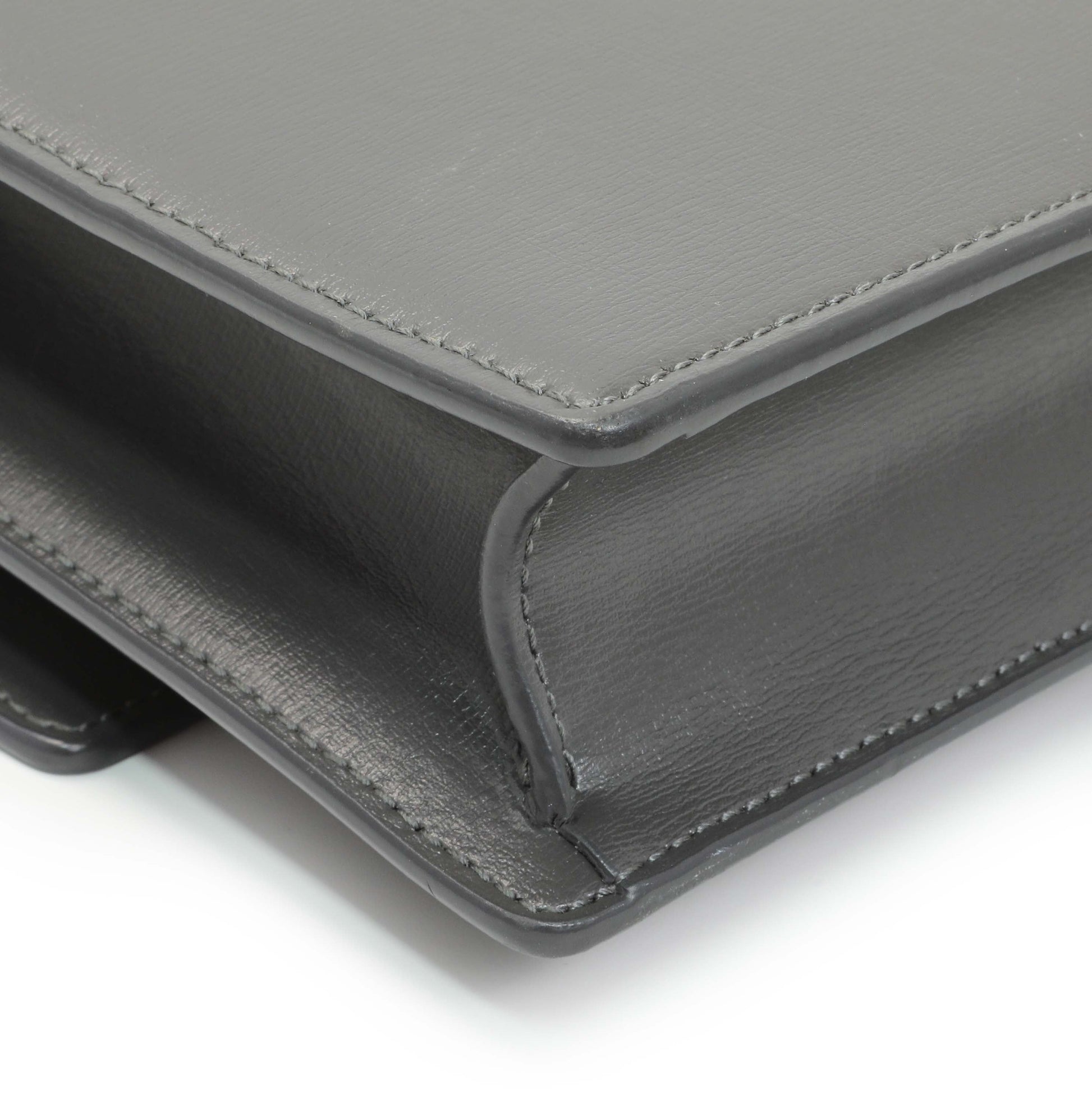 Exclusive Saint Laurent Grey Calfskin Medium Monogram Sunset — Lifestyle View