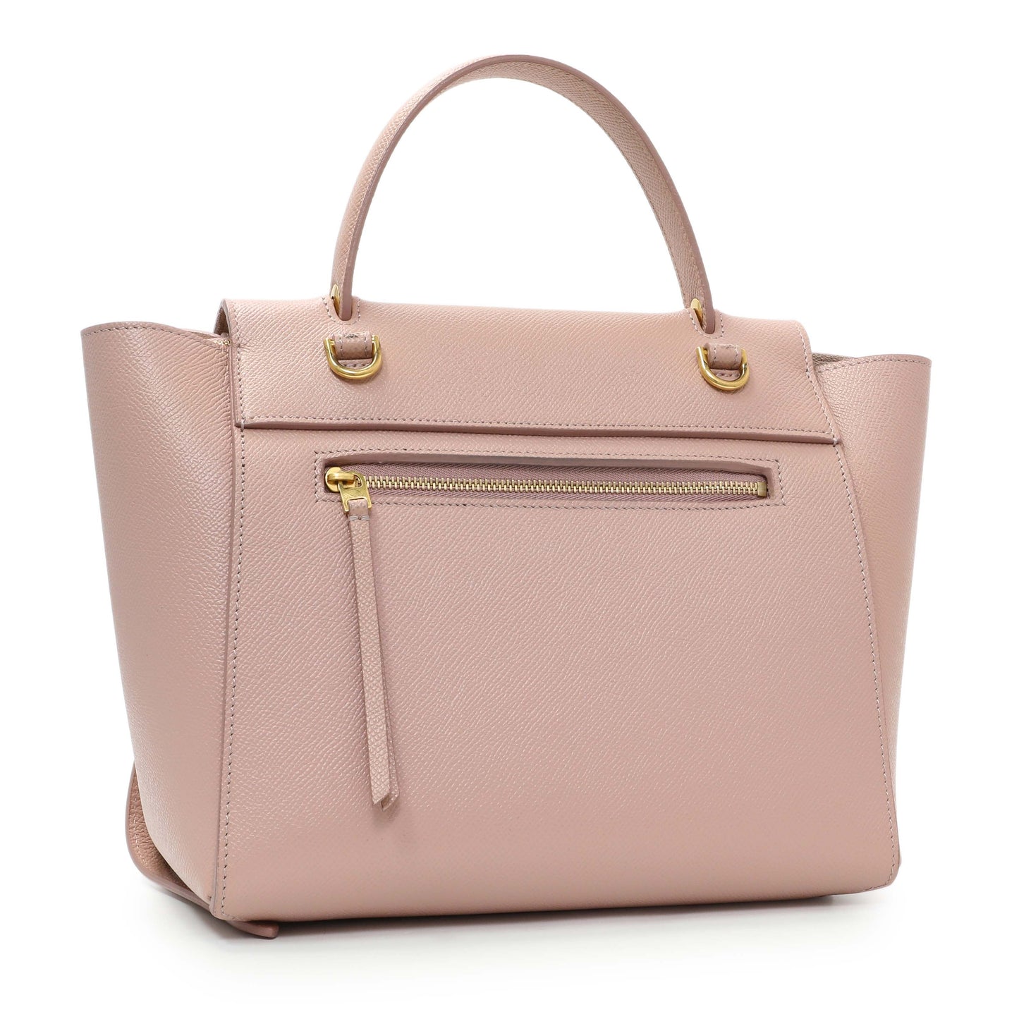 Exclusive Celine Pink Grained Calfskin Micro Belt Bag — Side View